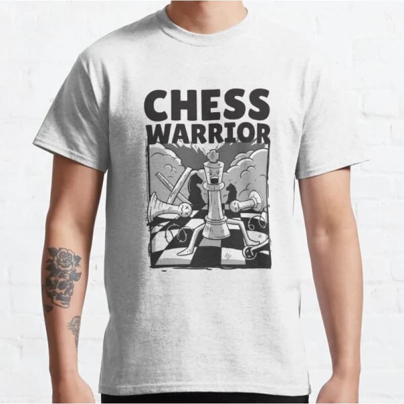 Chess Warrior Funny Chess Player Gift T shirt for man 100% cotton Large size Tops Game Graphic Print Clothes S-6XL
