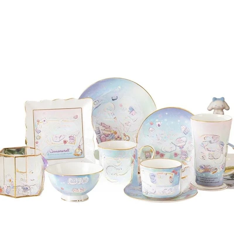 Ceramic tableware, household, high-value creative bone china tableware