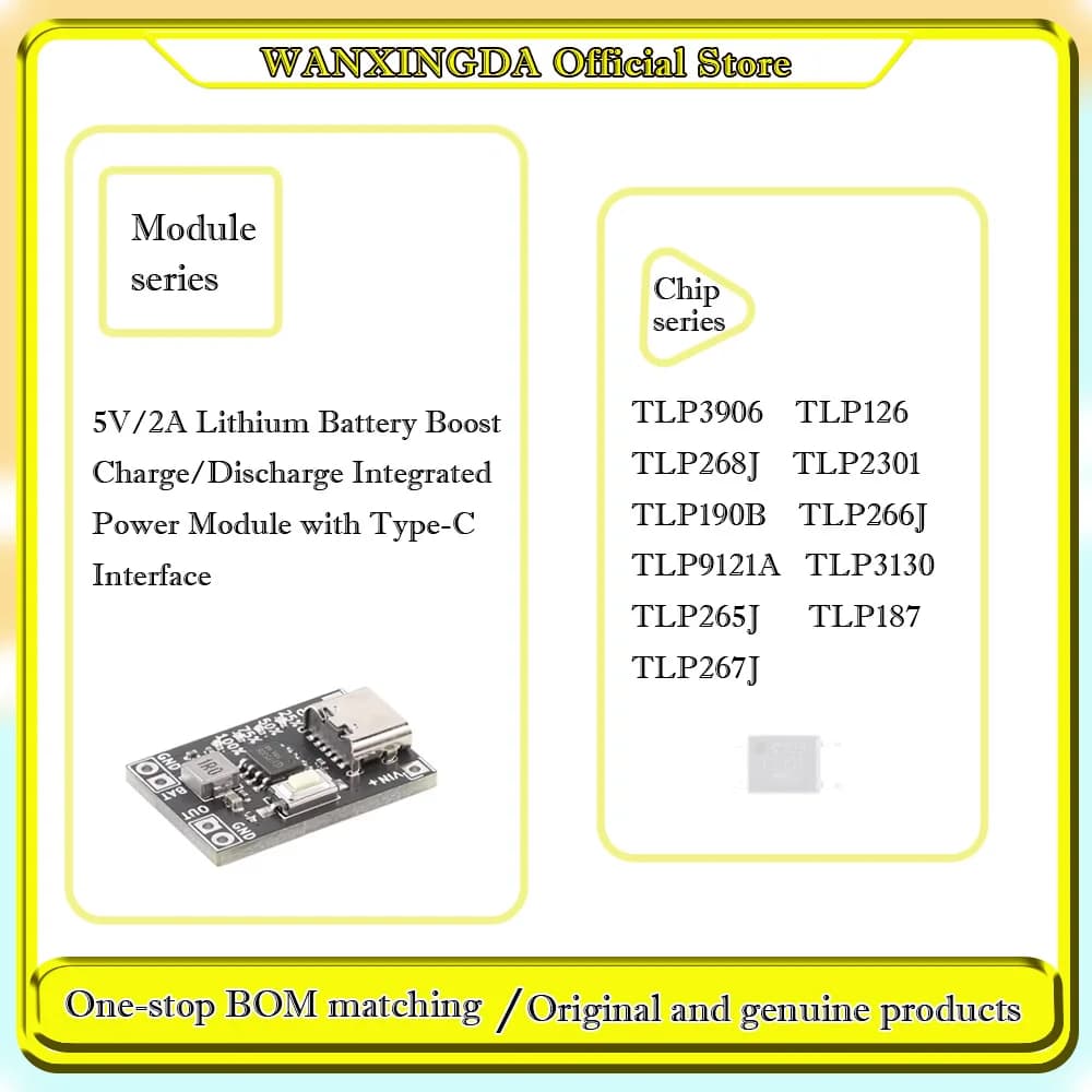 TLP3906 TLP266J TLP265J  187 2301 268J  126 TLP267J  3130 190B 9121A  5V/2A Charge/Discharge Integrated Power Module Phone case