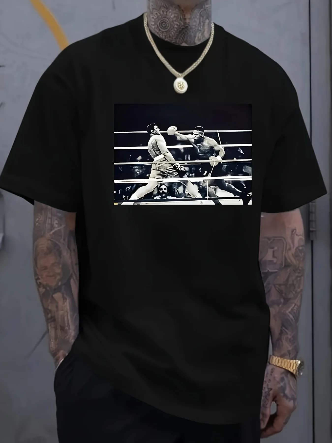 Vintage Mike Tyson Boxing Graphic T-Shirt 100% Cotton O-Neck Short Sleeve Summer Casual Mens T-shirt Streetwear