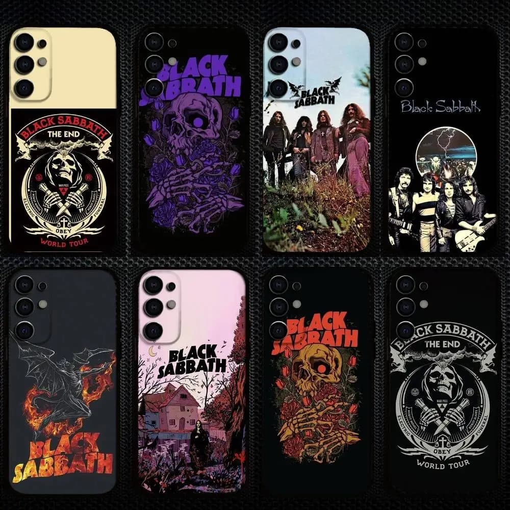 B-Black S-Sabbath Band  Phone Case For Samsung S25,S24,S23,S22,S21,S20,Plus,Fe,Lite,Others Black Cover