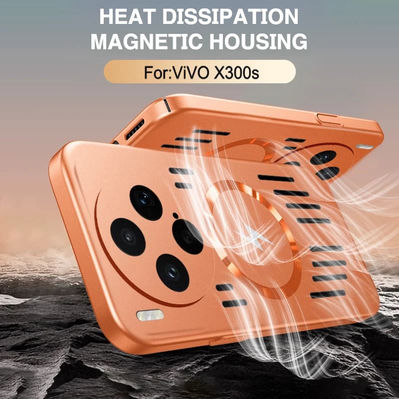 Dissipate Heat Thin Fashion Phone Case for VIVO X300 Pro Ultra X300S 5G Funda Magnetic Wireless Charging Hard Cooling Back Cover