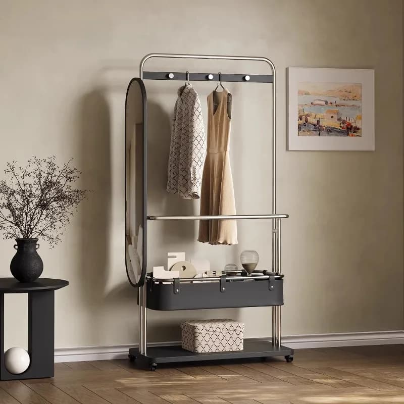 Prefabricated Coat Rack Clearance Industrial Antique Created Mute Towel Steel Coat Rack Room Clothes Rack Living Room Furniture