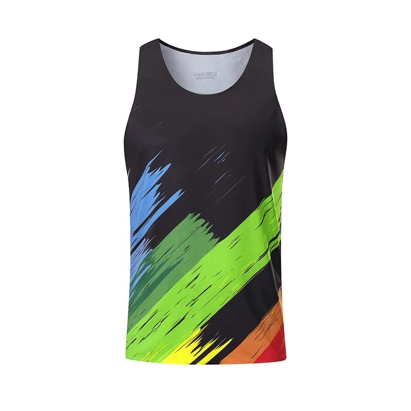 Outdoor Marathon Running Sports Men's Tank Top Summer Quick Dry Men Women Fitness Vest Fashion Breathable Gym T-shirt Casual Tee