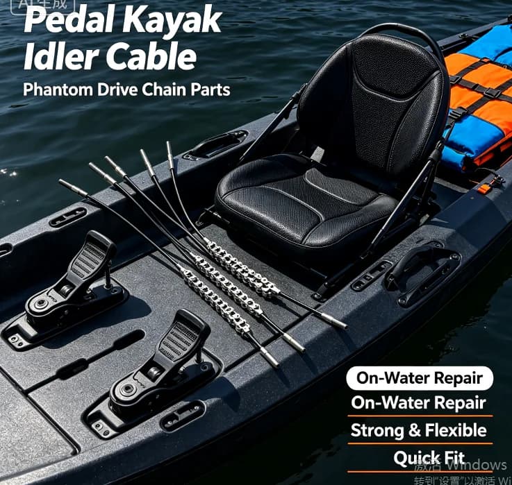 Easy‑Install Phantom Drive Idler Drive Cable Chain Spare Pull Wire for Pedal Kayak System Marine Boat Replacement Hardware