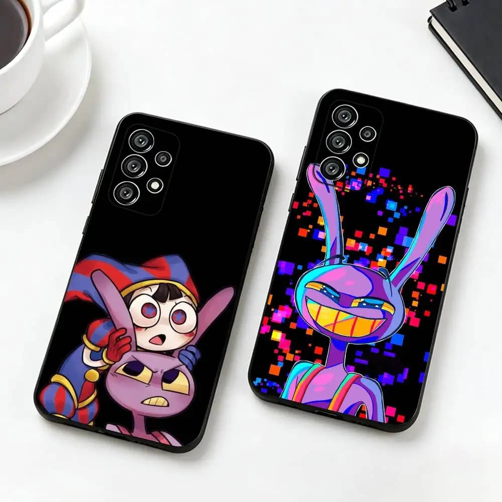 Jax-Amazing D-Digital Circus  Phone Case Black Silicone Soft For Samsung S25,S24,S21,S22,S23,S30,Ultra,S20,Plus,Fe,Lite