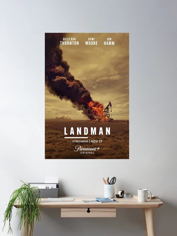 Landman TV Show, Print Art Canvas Poster, For Living Room Decor, Home Wall Picture