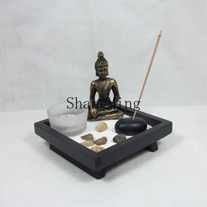 DSA Wholesale Zen Resin Buddha Statue Sand Table Aromatherapy Candlestick Home Decoration Supplies Crafts Handmade
