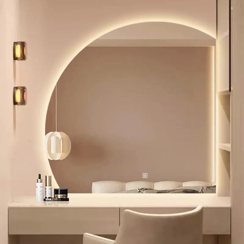 Wall Makeup Mirror Luxury Design Modern Big Size Aesthetic Cheap Unique Creative Design Mirror Decoration Spiegels Home Products