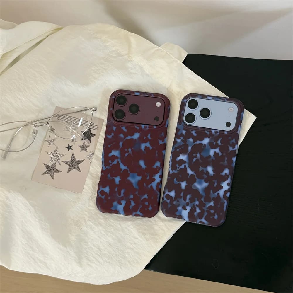 Korea Ins Fashion Tortoiseshell pattern Phone Case For iPhone 18 Pro 14 15 16 17 Pro Max Cover Shockproof Soft Cute Cases 18pro