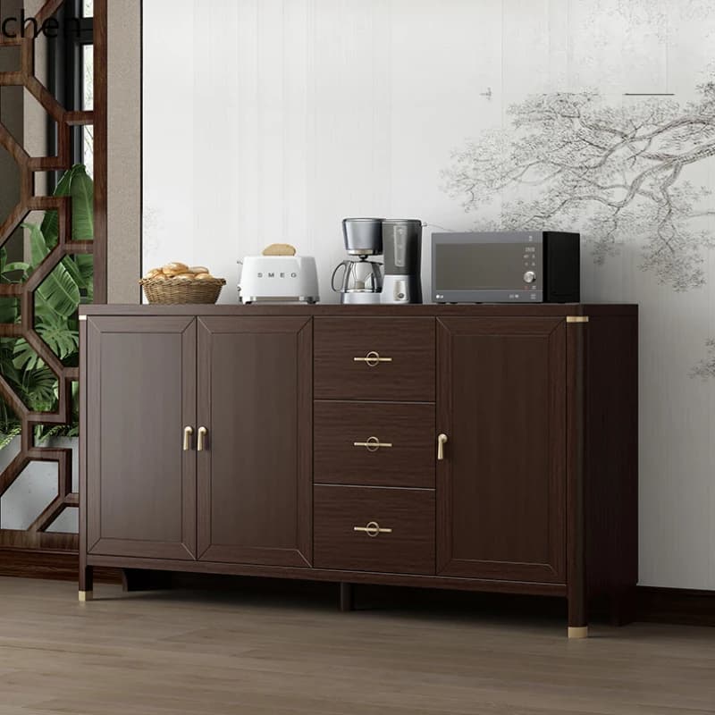 solid wood dining side cabinet integrated storage storage cabinet against the wall modern simple living room cupboard