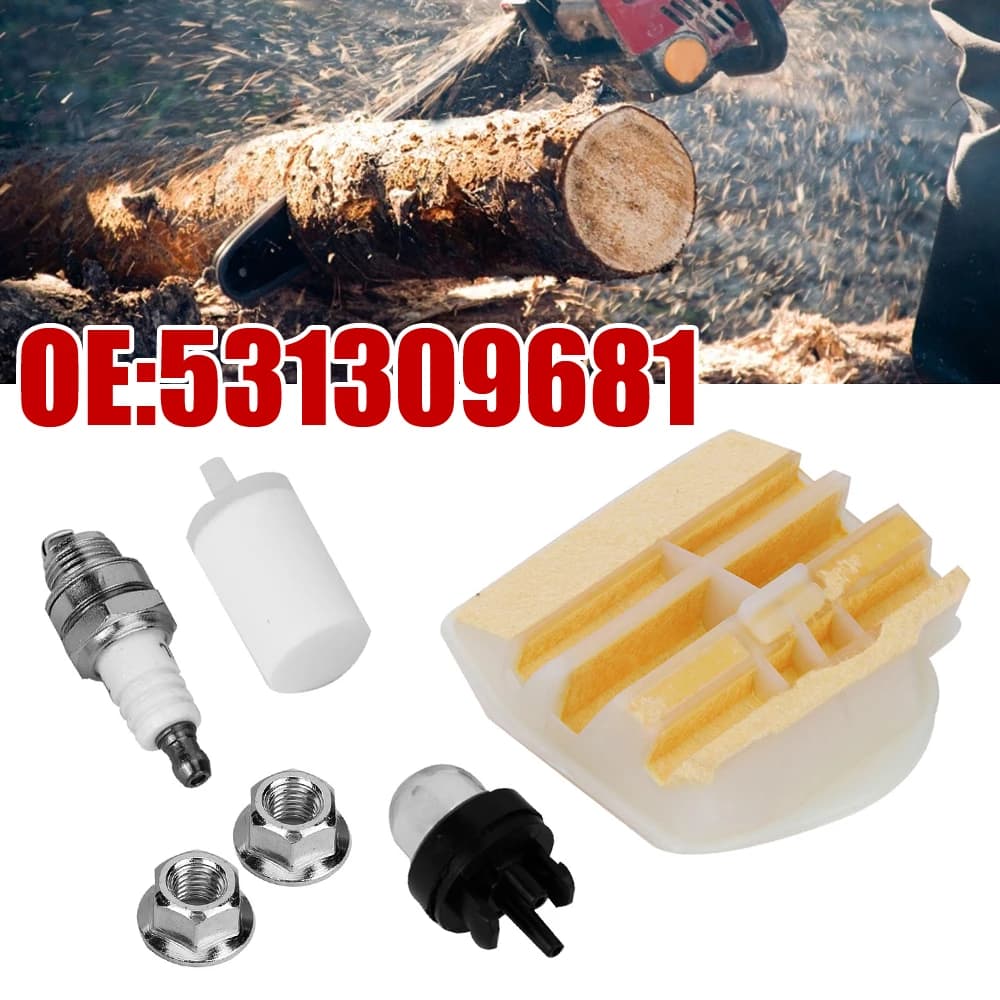 1 Set Air Filter Tune Up Kit for 445,450 Rancher 445E II Husqvarna Chainsaw 531309681 Cleaning Tools Lawn Mower Accessories