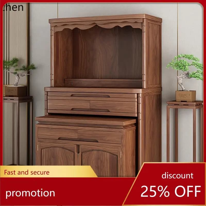 HT Shrine Gongma Desk Offering Hall Buddhist Hall God of Wealth Offering Cabinet Buddhist Shrine Table Burning Incense Cabinet
