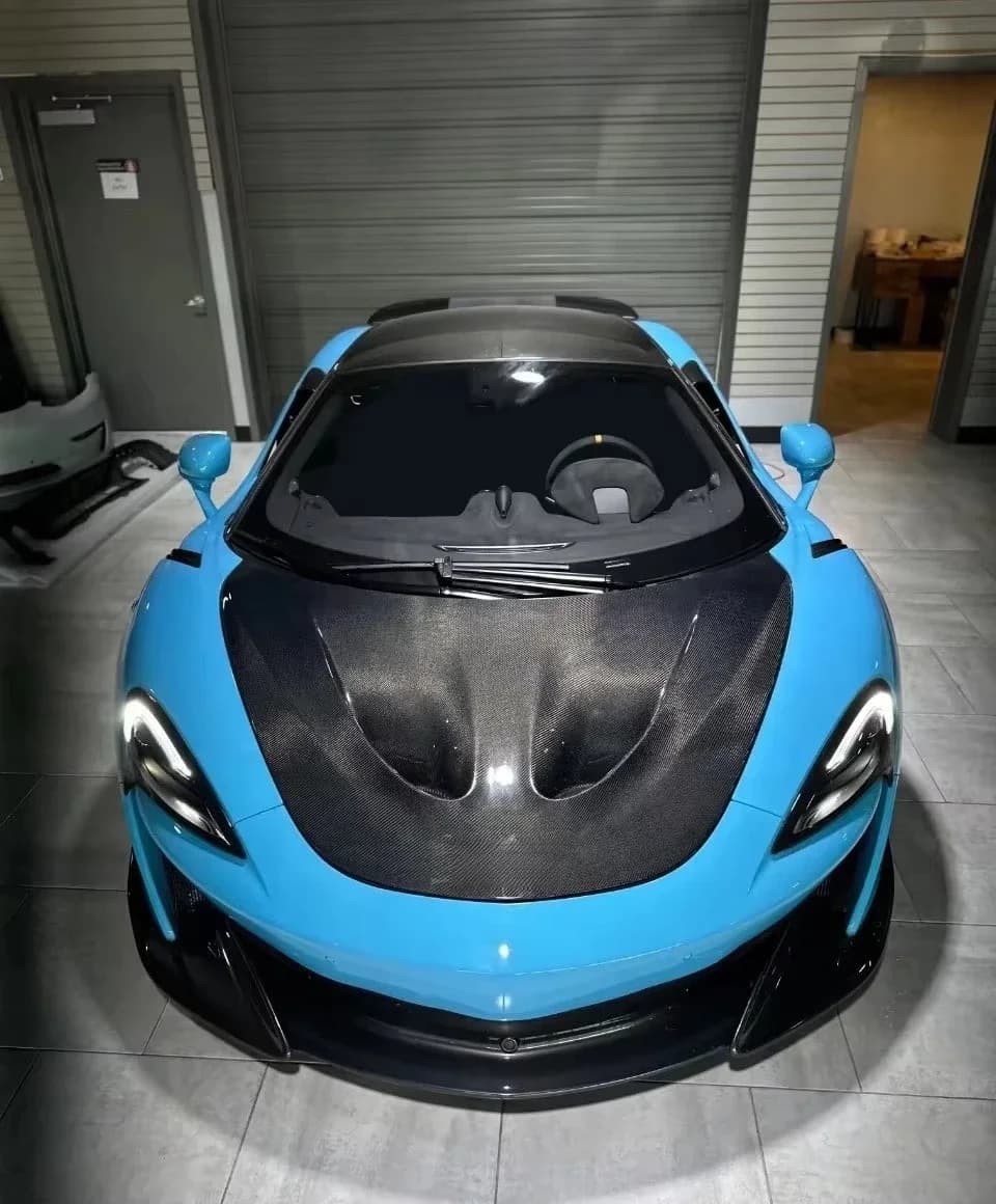 High Quality Fast Delivery Whole Sale Price Dry Carbon Fiber P1 Style Hood Body Kits for Mclaren 540-570S