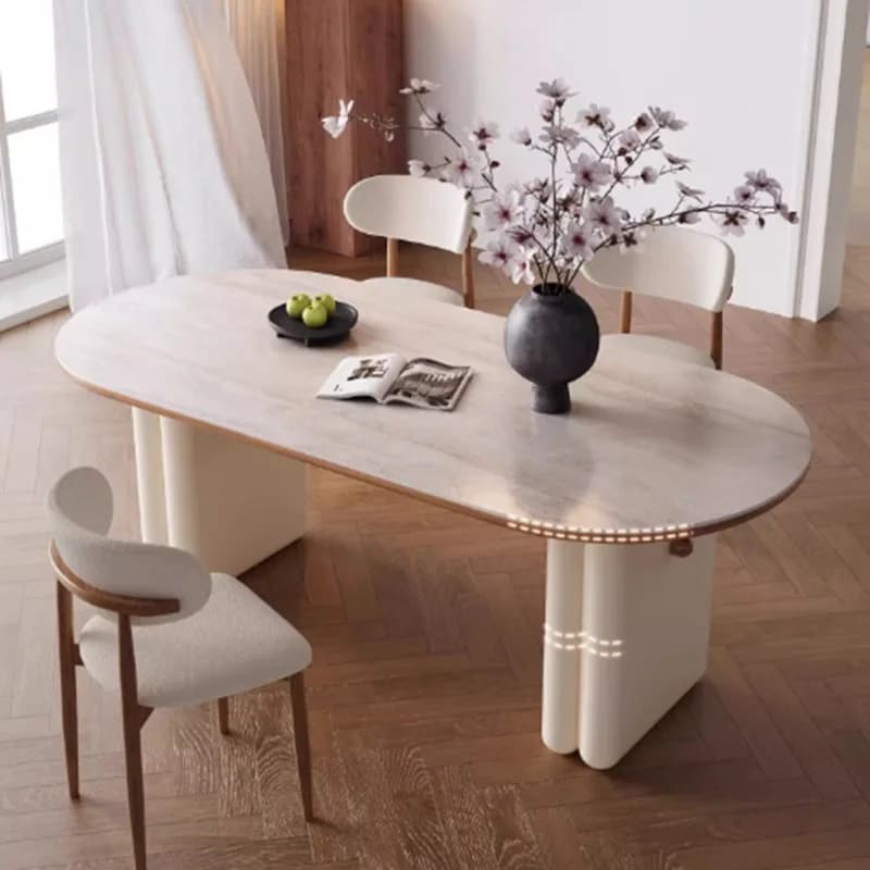 Luxury Wood Dining Table Dressing Desk Nordic Study Dining Table Modern Office Writing Designer Mesas De Jantar Garden Furniture