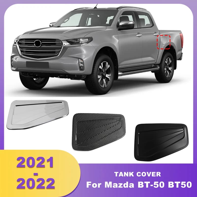 ABS Black Chrome Fuel Cap Gas Tank Cover For Mazda BT-50 BT50 2021 2022 Pick Up