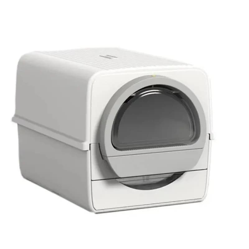 Semi Automatic Cat Litter Box Hand Pull Easy Clean Enclosed Self Cleaning Cat Toilet Box