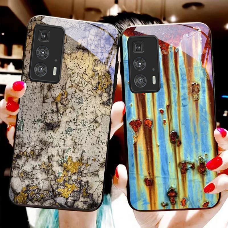 Raw embroidery texture For Motorola Moto Edge 20 Lite 30 Pro 40 Neo 50 Ultra X30 Pro G14 G22 G24 G75 G84 G85 Glass Phone Case