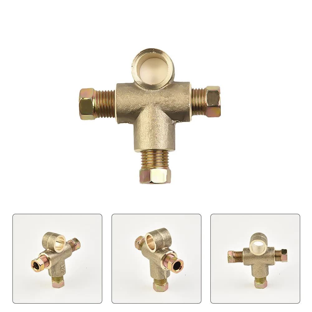 Brake Brake Pipe Unions Brake Pipe Fittings Metric Nuts Pipe Short Tee Union With 3 Male 10mm 3/16\\\\\\\" Brand New