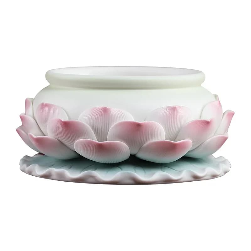 Ceramic lotus incense burner