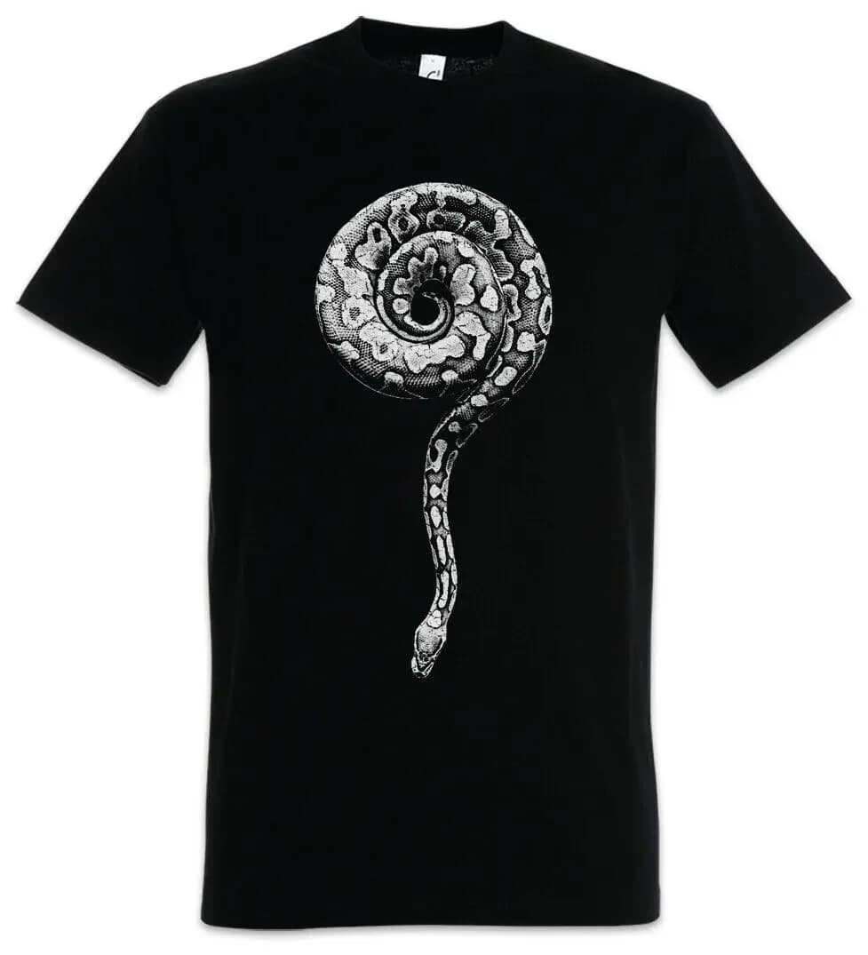 Funny Python Symbol Snake Questionmark Logo T-Shirt. Summer Cotton O-Neck Short Sleeve Mens T Shirt New S-3XL