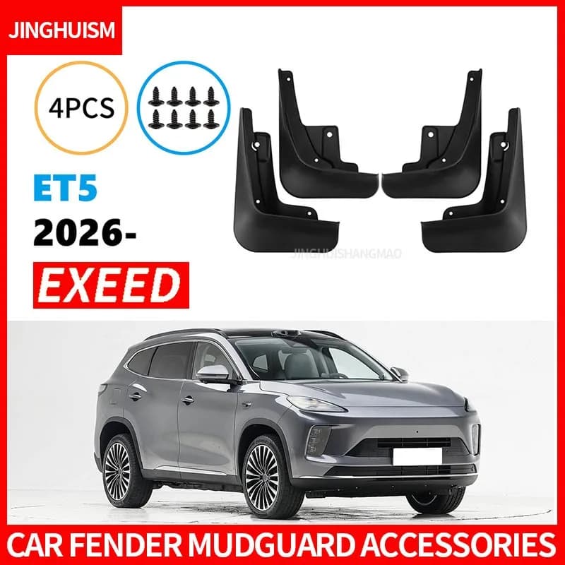 Mudguards FOR Chery Exeed ET5 2026 Automotive Fender Mudguard Vehicle Exterior Decor ABS Material Protective Accessories