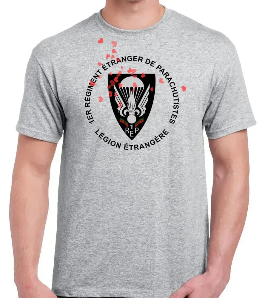 French Foreign Legion Airborne 1ER Parachute Regiment T-Shirt 100% Cotton O-Neck Short Sleeve Casual Mens T-shirt Size S-3XL