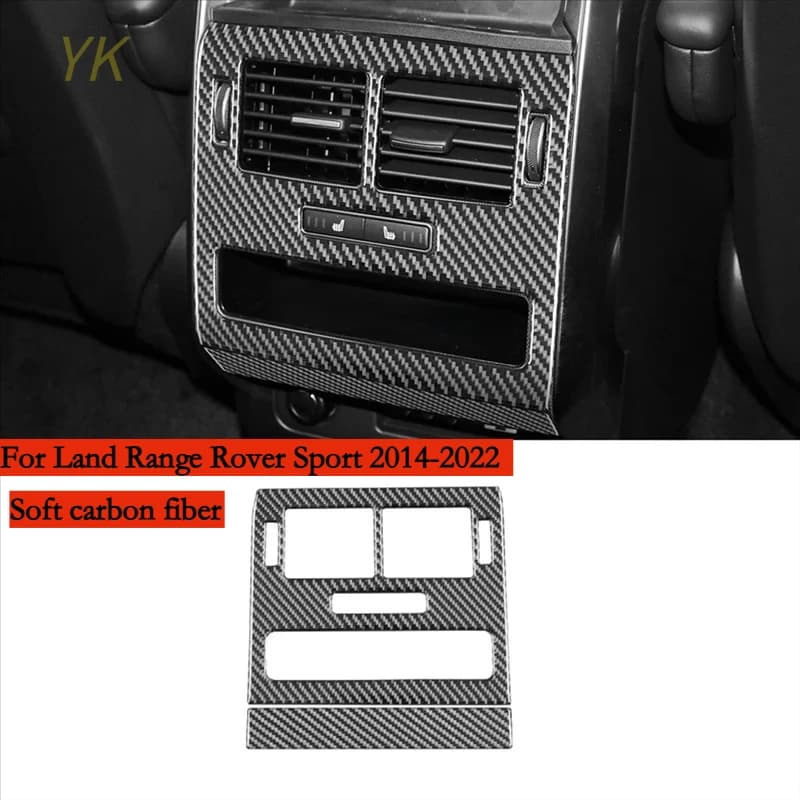 For Land Range Rover Sport 2014-2022 Carbon Fiber Rear Air Outlet Vent Panel Cover Car Trim  Interior Accessories