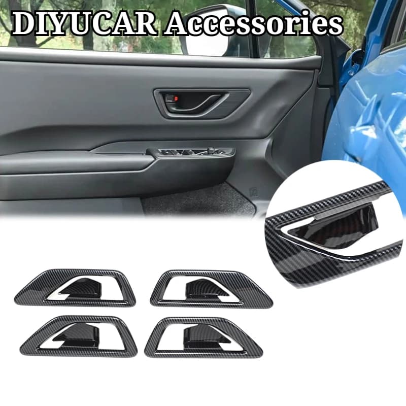 For Subaru Outback 2026 ABS Carbon Fiber Car Inner Door Handle Frame Cover Trims Interior Car Accessories