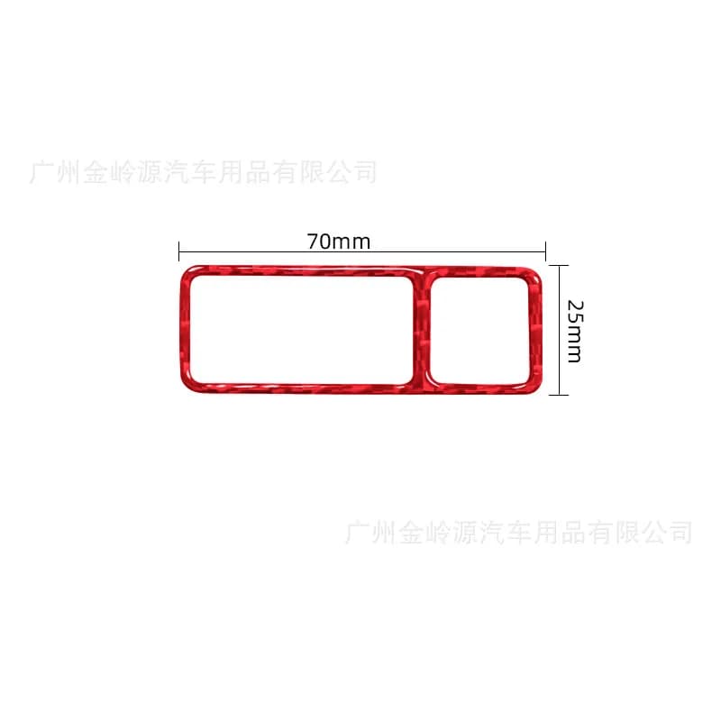 For 00-06 BMW X5 Car Interior Modification Carbon Fiber Hazard Light Double Flash Frame Decorative Sticker