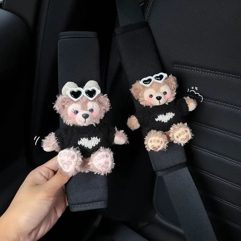 Cute Bear Car Seat Belt Shoulder Protector in-car Safety Belt Shoulder Strap Anti-wear Clothing for All Seasons