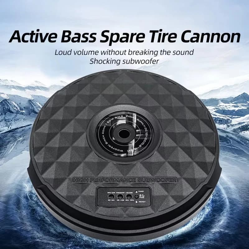 2pcs Wholesale Active High-Power Car Audio Subwoofer DC 12V for Car Audio Retrofit Interior Accessories Featuring Spare Tire