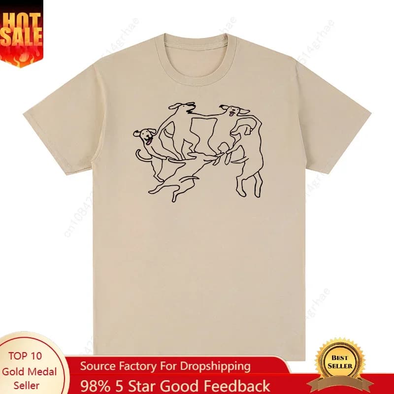 Henri Matisse Vintage T-shirt The Dance Dogs Funny Graphic Cotton Men T shirt New TEE TSHIRT Womens Tops Unisex