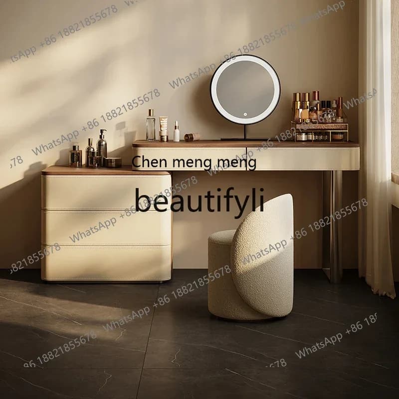 French chest integrated makeup table premium light luxury designer bedroom makeup table2936
