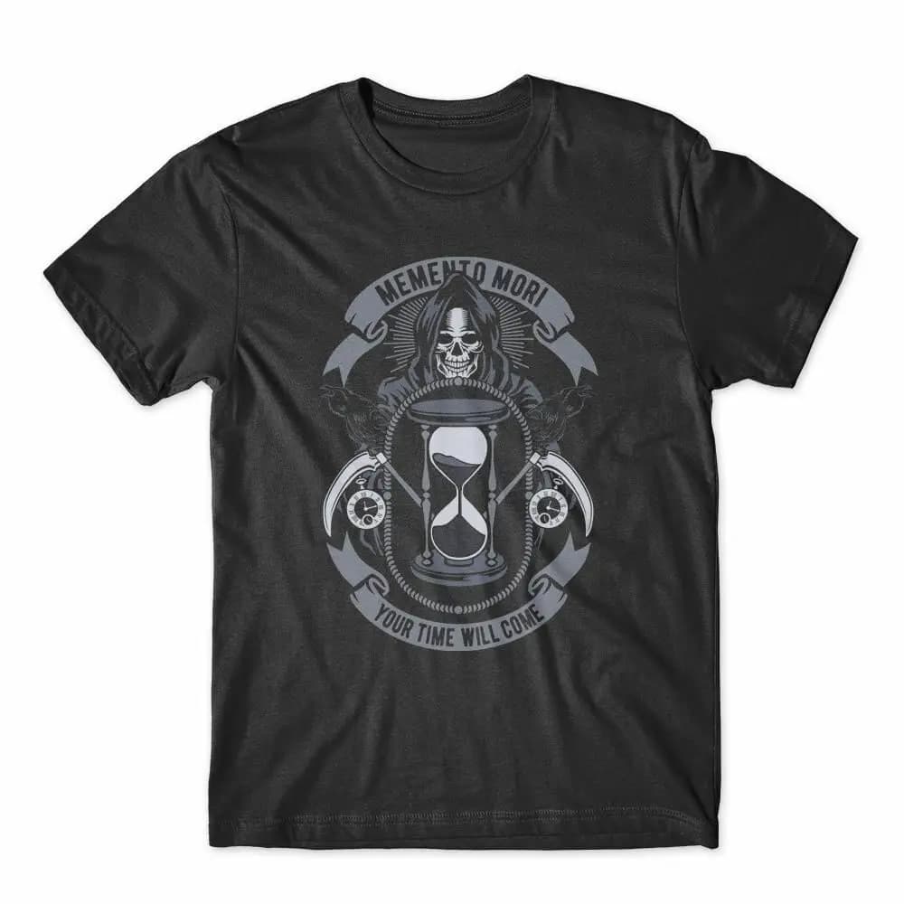 Vintage Memento Mori T-Shirt 100% Cotton O-Neck Short Sleeve Summer Casual Mens T-shirt Size S-3XL