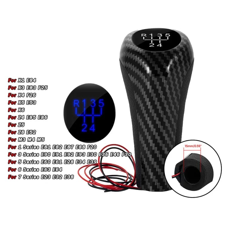 For BMW gear shifter X1 X3 X5 series manual gearbox with illuminated gear lever 5/6 gear