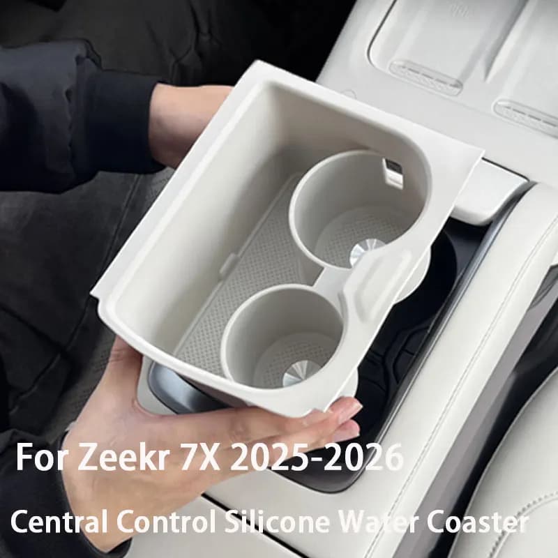 Cup Holder For ZEEKR 7X 2025 2026 Central Control Cup Holder Storage Box Liquid Silicone Gel Cup Holder Car Interior Accessories
