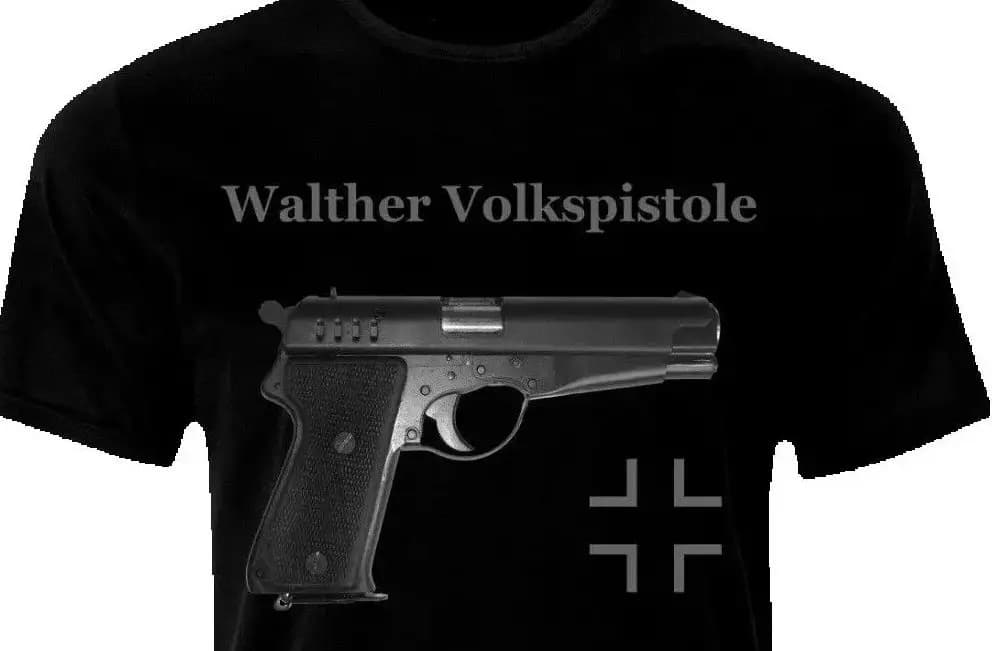 Germany Walther Volkspistole Pistol  Military Handgun T-Shirt. Summer Cotton Short Sleeve O-Neck Mens T Shirt New S-3XL