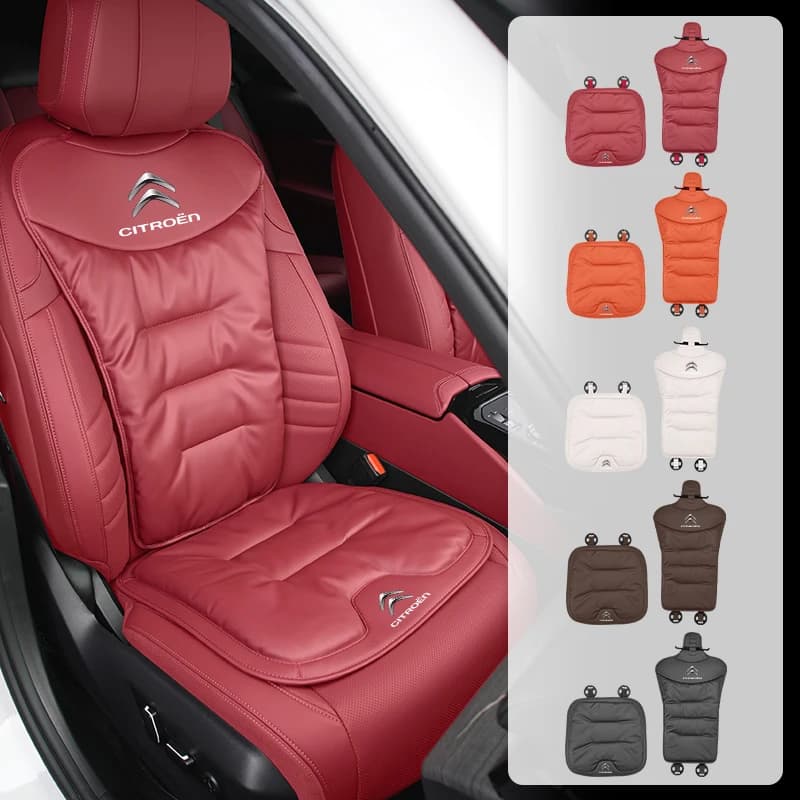 Car Front Rear Seat Cover Velour Leather Cushion Backrest Protective Mat For Citroen C4 C3-XR C5 Aircross C6 C-quatre Picasso