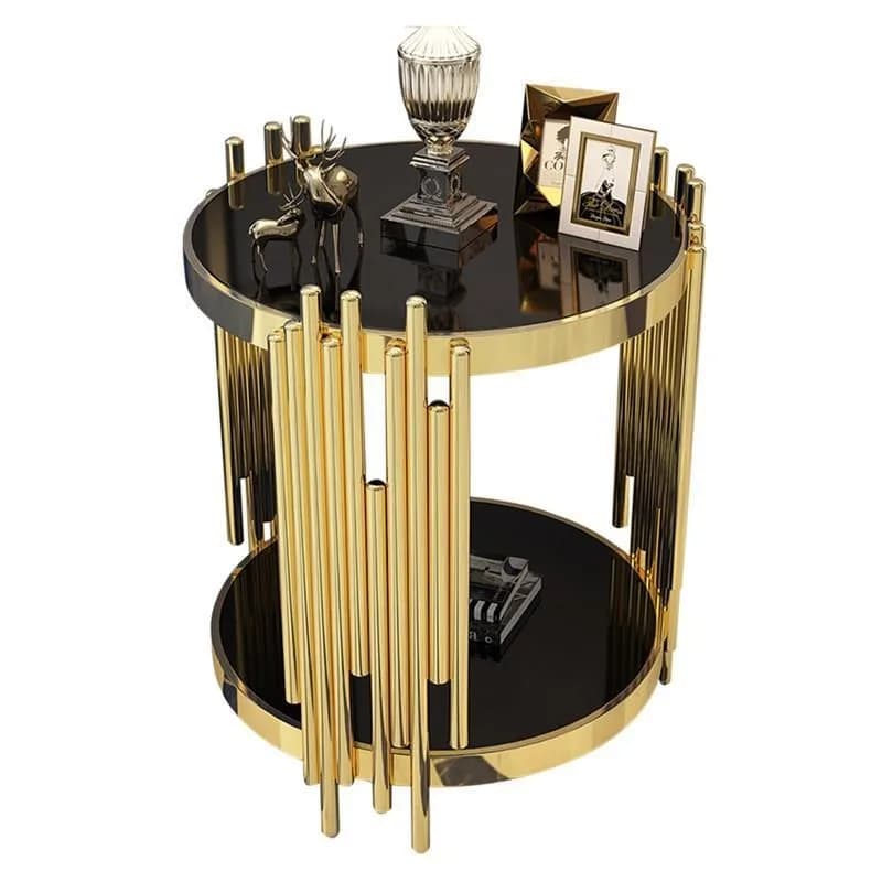 Modern simple apartment corner few light luxury gold-plated stainless steel