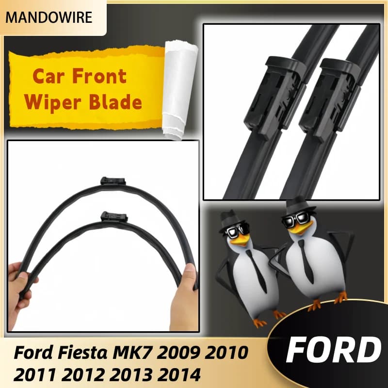 26"16" Car Front Windshield Wiper Blades Kit For Ford Fiesta MK7 2009 2010 2011 2012 2013 2014 Accessories