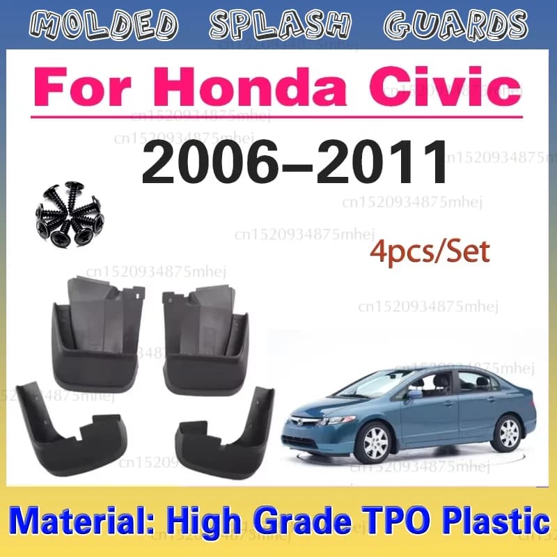 For Honda Civic 2006 2007 2008 2009 2010 2011 Fender Mudguard Mud Flaps Guard Splash Flap Mudguards Car Accessories