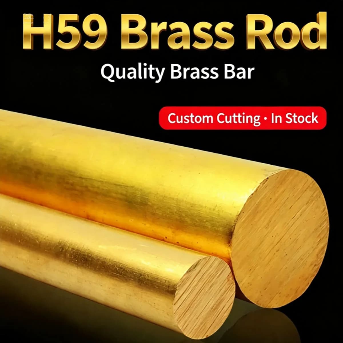 H59 Brass Round Bar Solid Copper Rod Brass Cylinder Bar Stock For Precision Hardware Machining Conductive Parts