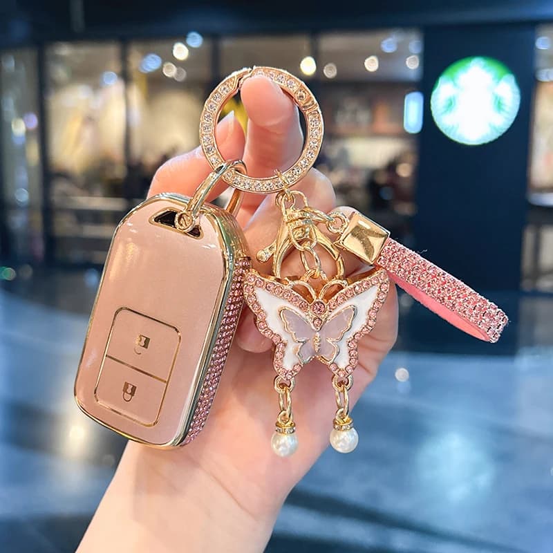 Car key case cover shell for Honda CRV Civic Accord xrv VEZEL Hiroshi Fit  urv CRIDER ENVIX INSPIRE cars accessories car key bag
