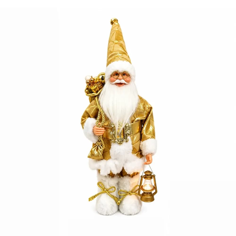 Durable 12 Inch Santa Claus Creative Cartoon Standing Santa 3D Funny Large Santa Figurine Birthday Gifts