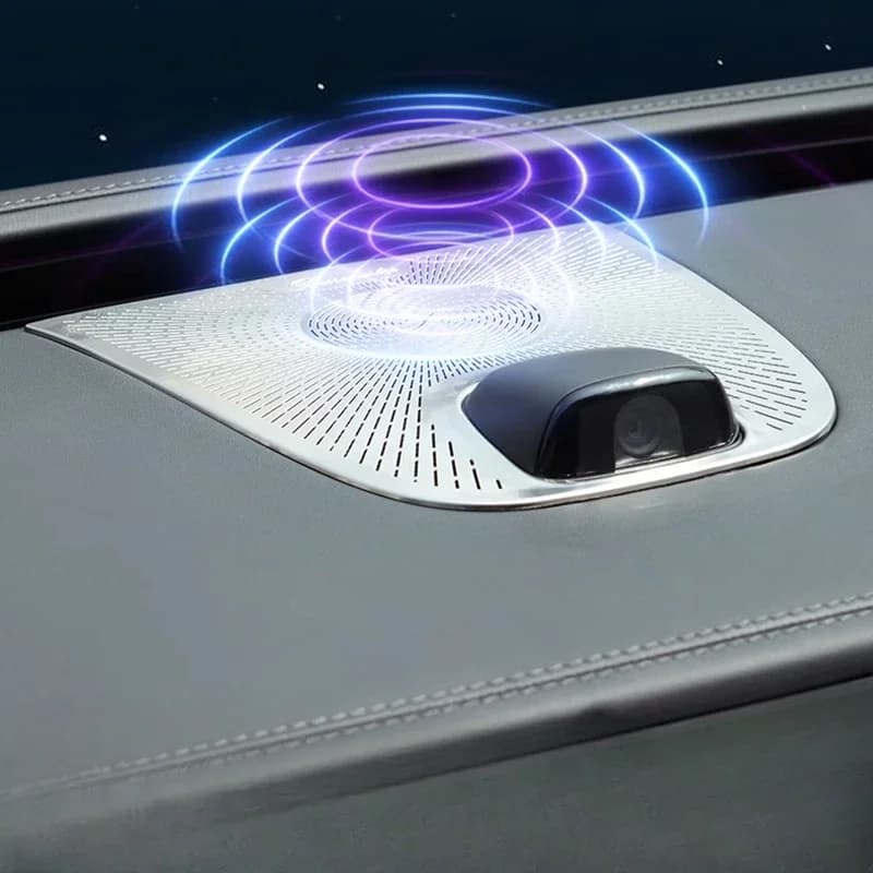 For Mercedes Benz E Class W214 S214 2024 Stainless Steel Silver Car Dashboard Horn Cover Car Accessories