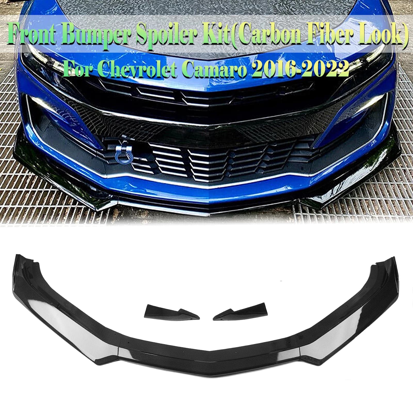 For Chevrolet Camaro SS 2016-2024 LS LT RS 2019-2024 Front Bumper Spoiler Lip  Splitter