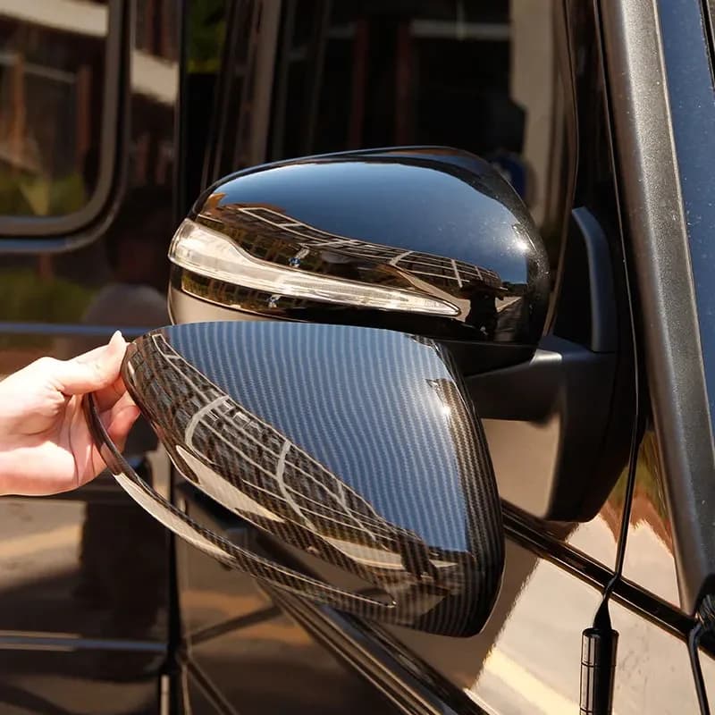 For Mercedes Benz G Class W463 2019-22 GLE GLS ABS Carbon fiber Side Door Rearview Mirror Cap Cover Trim sticker car accessories