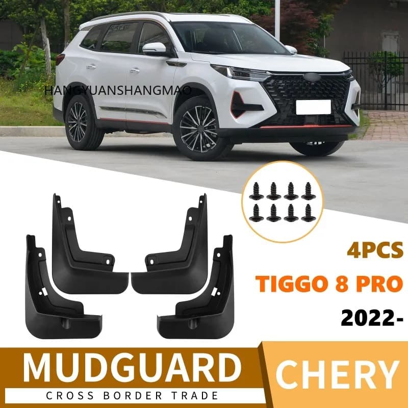 Mudguards Fenders for Chery Tiggo 8 Pro 2022-2025 Black ABS Automotive Tire Accessories Car Exterior Decor Protective Parts