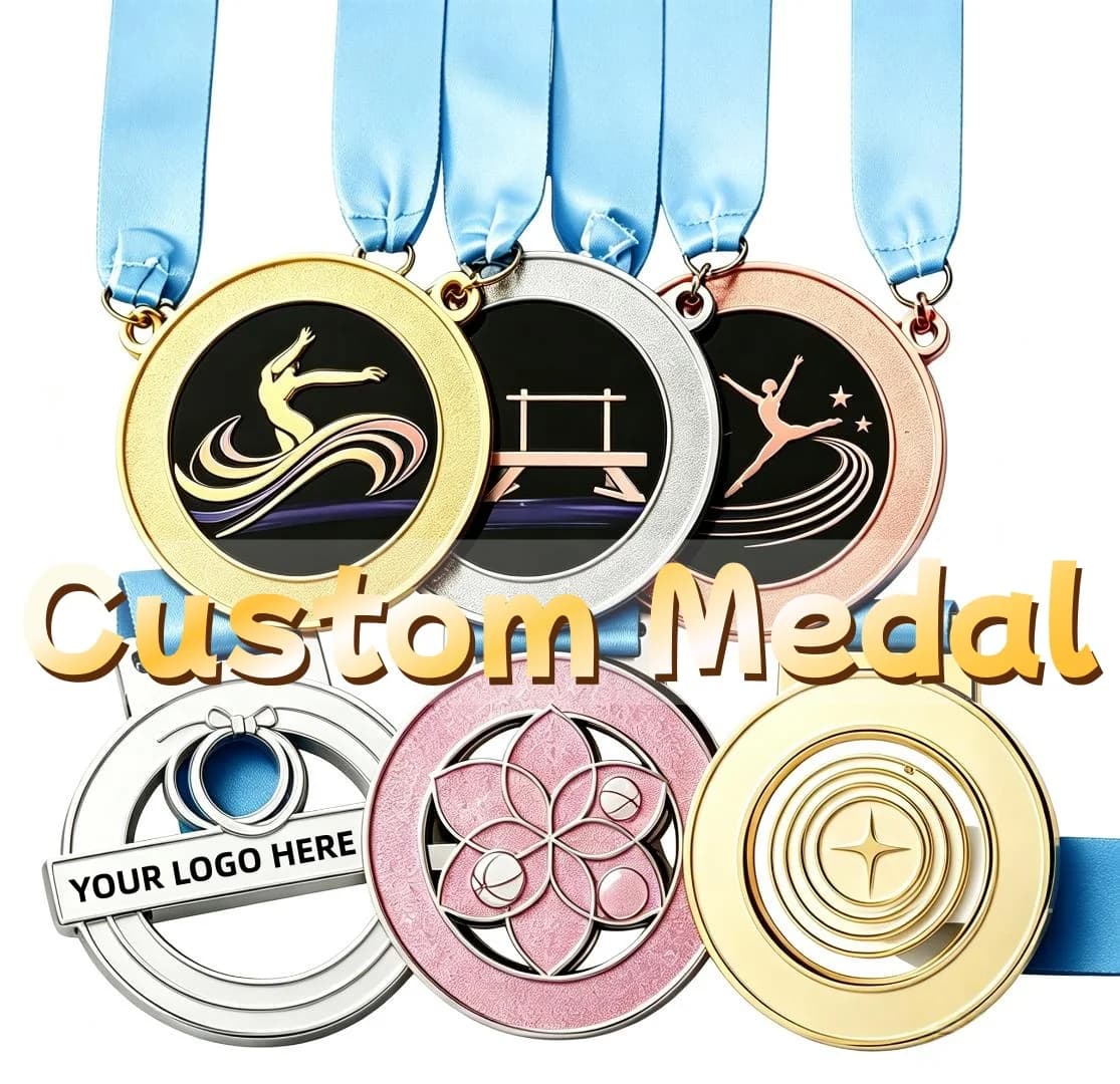 Custom Made Hollow Sports Medal Zinc Alloy 3D Enamel Gymnastics Competition Award Personalized Custom Souvenir